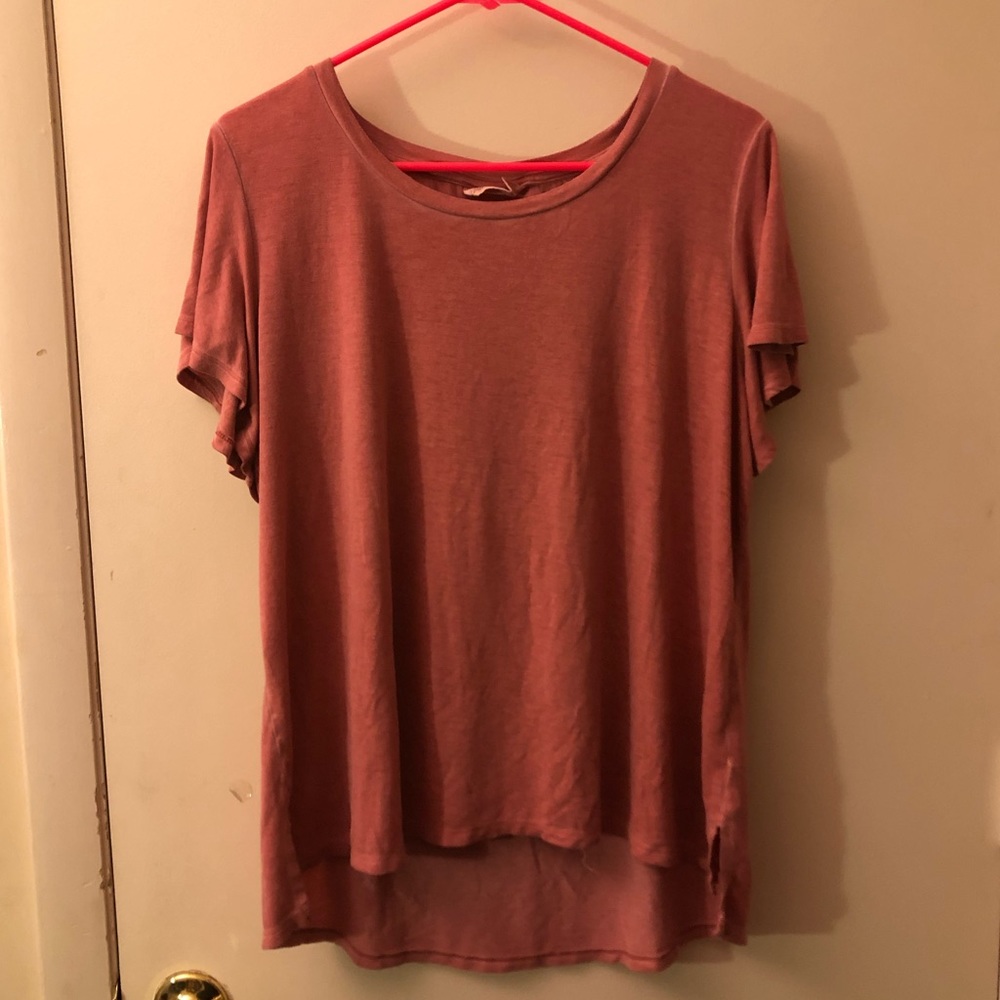 Pinkish-red blouse